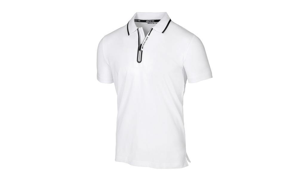 Polo AMG da uomo, bianco / nero, B66958678 Polo AMG da uomo, bianco / nero, B66958678