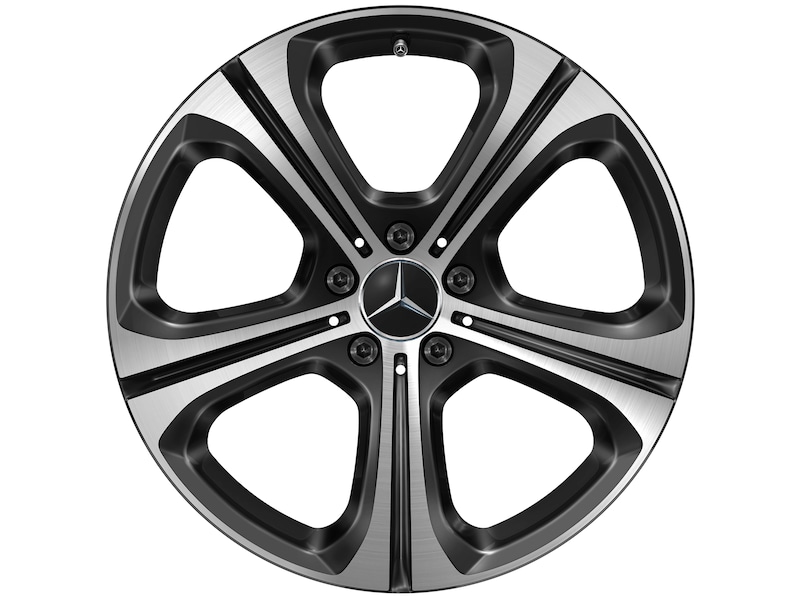 Mercedes-Benz Original Sommer-Komplettrad 5-Doppelspeichen schwarz glanzgedreht , Goodyear, Eagle F1 Asymmetric 5 MO, 255/35 R19 96 Y XL, Sommer, Q440241410400