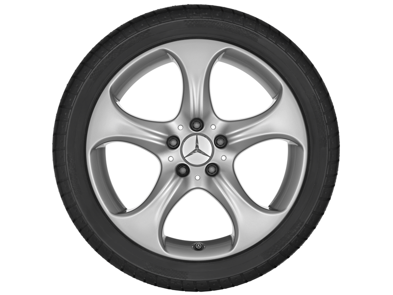 5-spoke wheel, 45.7 cm (18-inch), E-Class, 245/40 R18/, vanadium silver, A21240160027X45