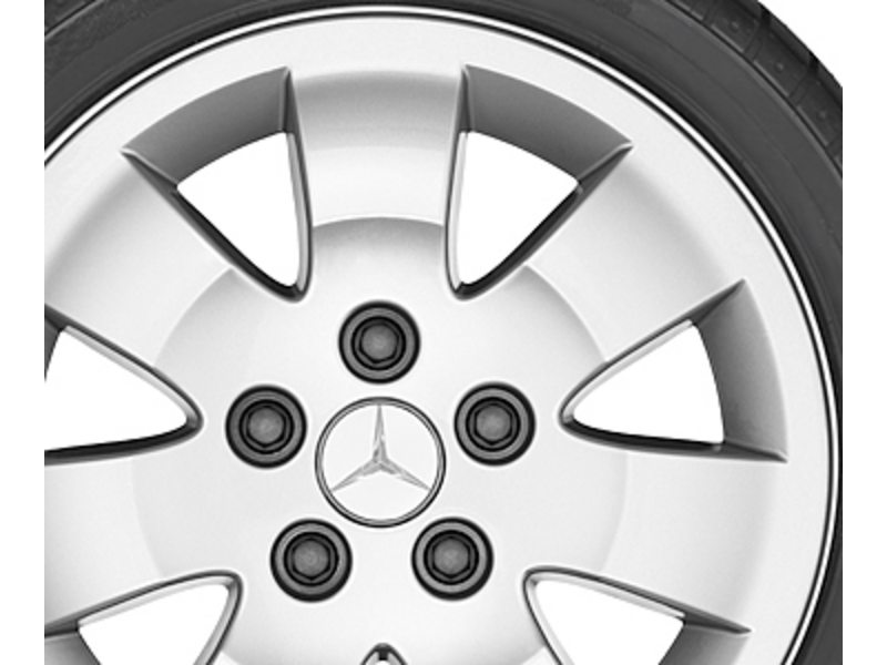 7-Speichen-Rad Silber, Continental, ContiWinterContact TS 850, 195/65 R15 91T, Winter, Q4401811101300J2021