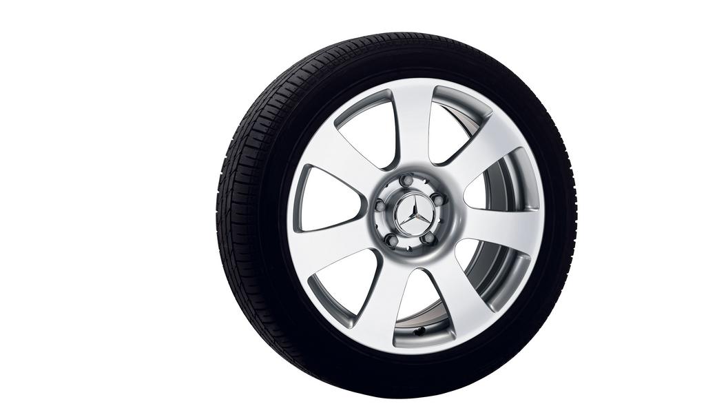 Cerchio a 7 razze, 43,2 cm (17 pollici), Classe S/CL, 235/55 R17/, color argento, B66474259