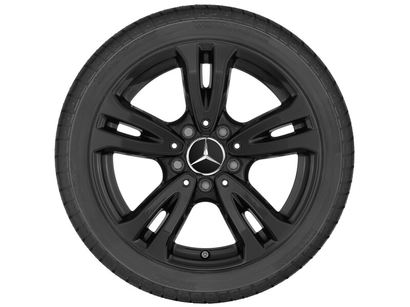 Mercedes-Benz Original Sommer-Komplettrad 5-Doppelspeichen schwarz , Continental, ContiEcoContact 5 MO, 205/55 R16 91 V None, Sommer, Q44023111009A Mercedes-Benz Original Sommer-Komplettrad 5-Doppelspeichen schwarz , Continental, ContiEcoContact 5 MO, 205/55 R16 91 V None, Sommer, Q44023111009A