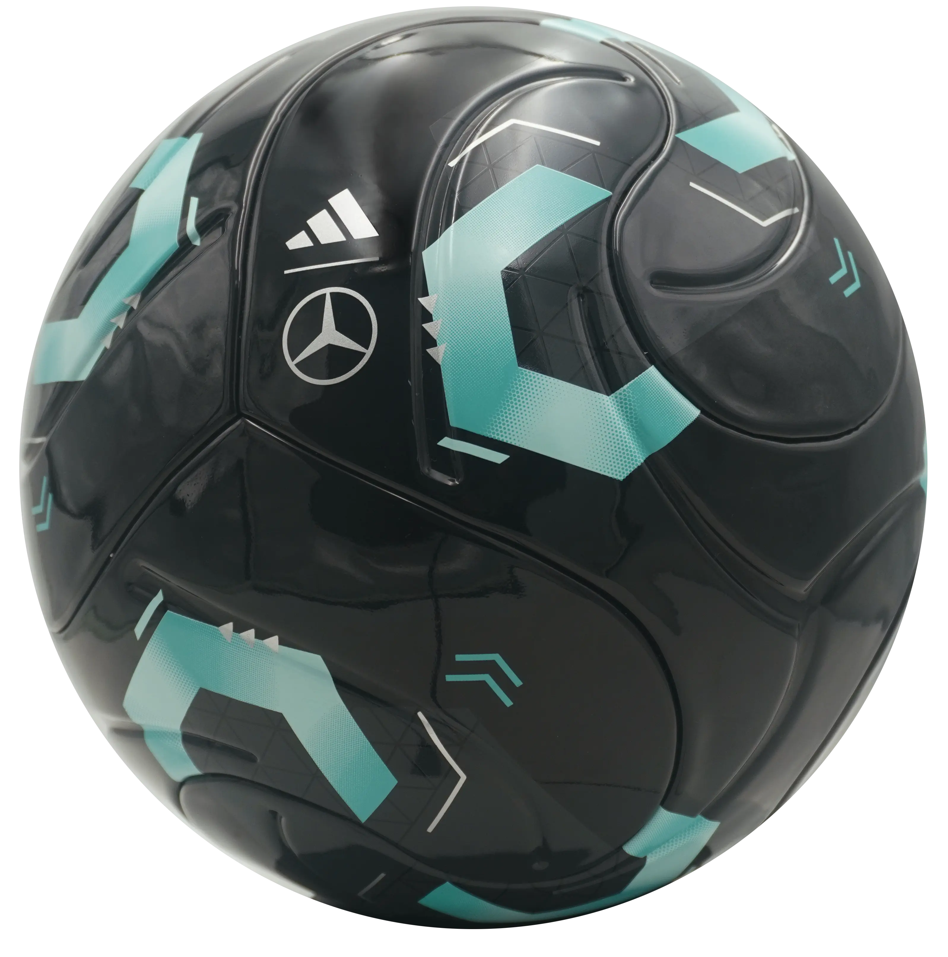 Fußball, schwarz / aqua / grau, TPU, adidas, B67960236