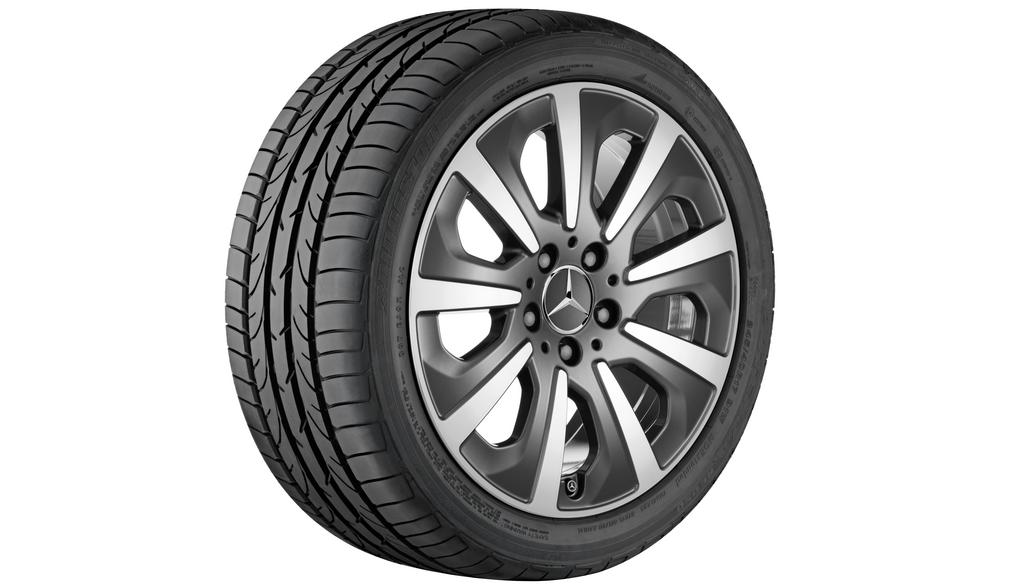 Cerchio a 9 razze, 43,2 cm (17 pollici), lucido, Classe S, 245/55 R17/, tremolit-metallico, A22240108027X44 Cerchio a 9 razze, 43,2 cm (17 pollici), lucido, Classe S, 245/55 R17/, tremolit-metallico, A22240108027X44