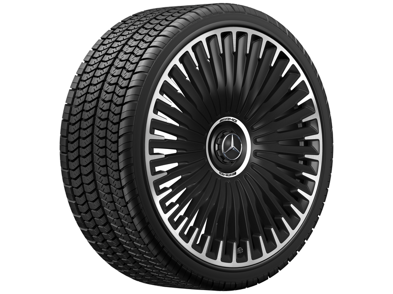 AMG Vielspeichen-Rad, 53,3 cm (21 Zoll), Felgenhorn glanzgedreht, EQE, 265/35 R21/, schwarz matt, A29540131007X71