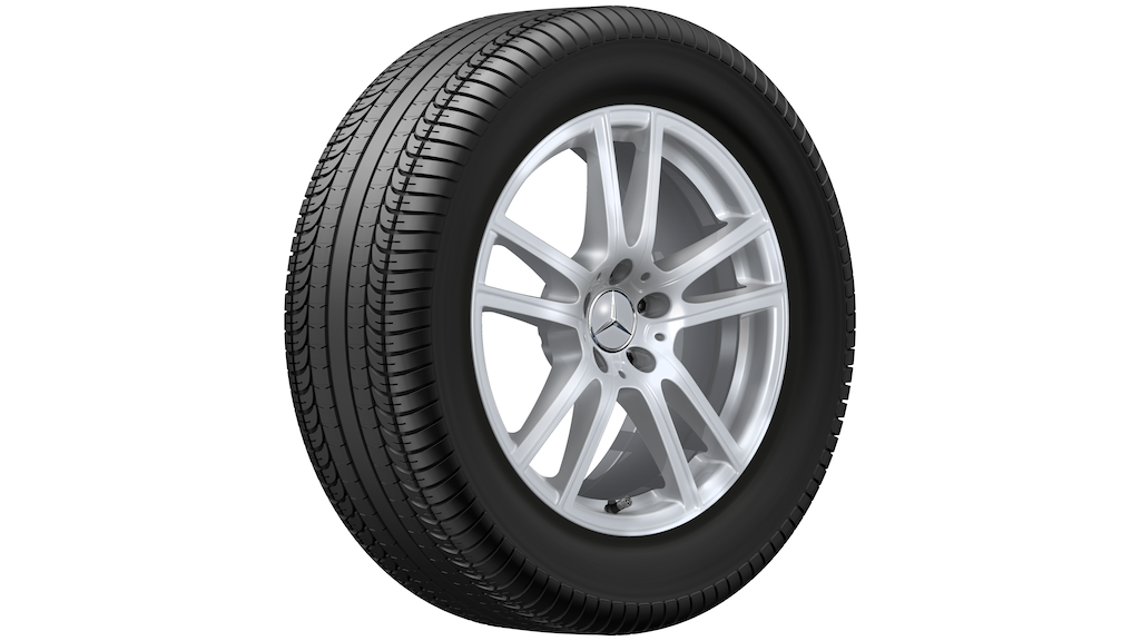 Cerchio a 5 doppie razze, Aero, 45,7 cm (18 pollici), lucido, GLC, 235/60 R18/, argento vanadio, A25440146007X45 Cerchio a 5 doppie razze, Aero, 45,7 cm (18 pollici), lucido, GLC, 235/60 R18/, argento vanadio, A25440146007X45