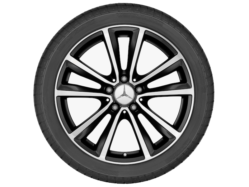 5-twin-spoke wheel, 45.7 cm (18-inch), high-sheen, CLA/ A-Class, 245/35 R18/, black, A24640110007X23