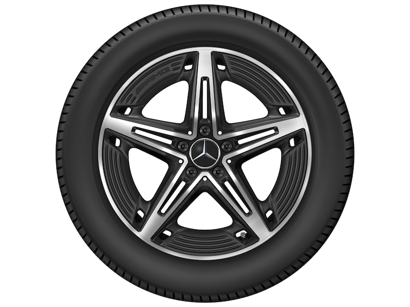 AMG 5-spoke wheel, 48.3 cm (19-inch), high-sheen, A-Class, 245/35 R19/, matt black, A17740144007X36