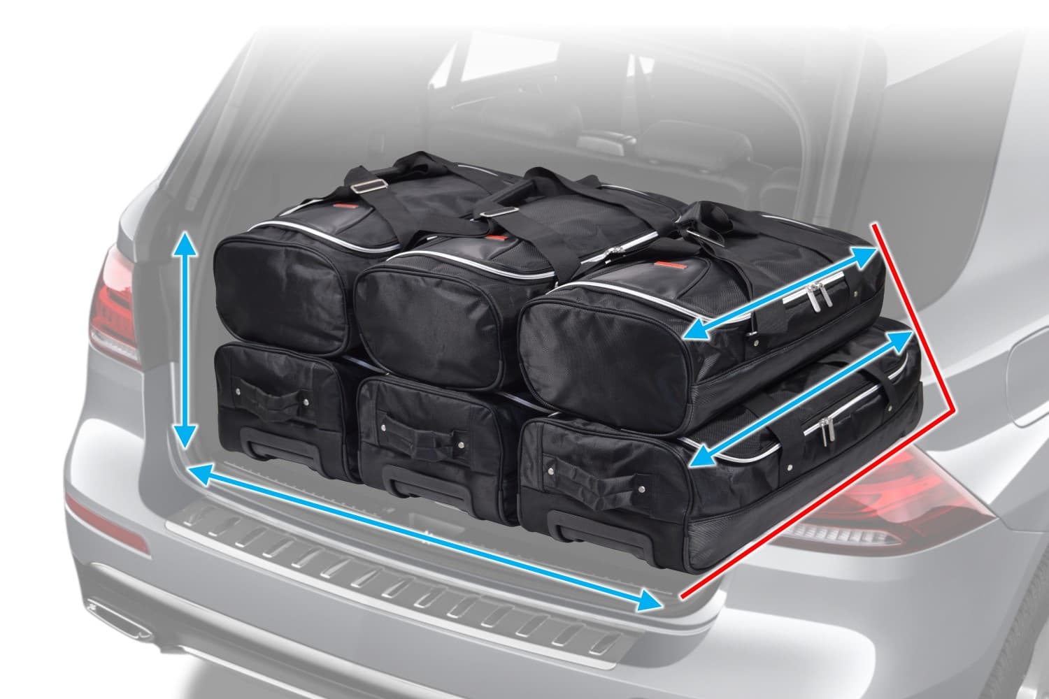 Reisetaschenset passend für Mercedes-Benz GLK (X204) 2008-2015 - Schwarz, CB-M20401S