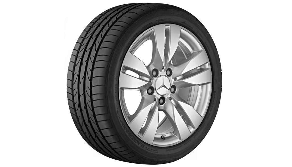 5-twin-spoke wheel, 43.2 cm (17 inch), C-Class, 245/40 R17/, titanium silver, A20440177029765