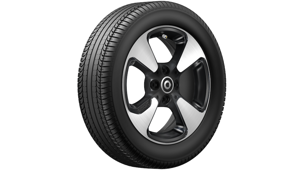 4-spoke alloy wheel, 38.1 cm (15-inch), high-sheen, smart, 185/60 R15/, black, A4534015801