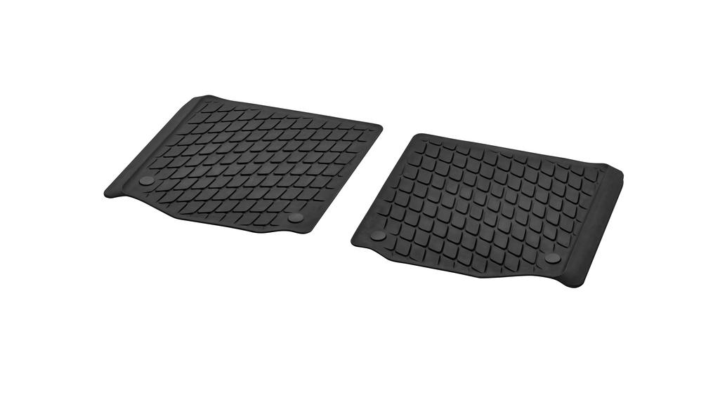 All-weather mats Dynamic Squares, rear, 2-piece, X167 Maybach, GLS, black, A16768082069G33