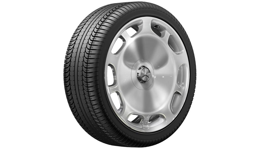 10-Loch-Rad, 50,8 cm (20 Zoll), S-Klasse, 245/40 R20/, silberfarben, A22240154007X15