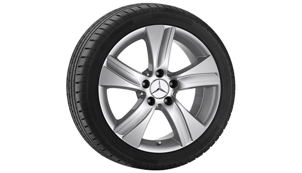 5-Speichen-Rad, 43,2 cm (17 Zoll), E-Klasse, 245/45 R17/, sterlingsilber, A21240119029709