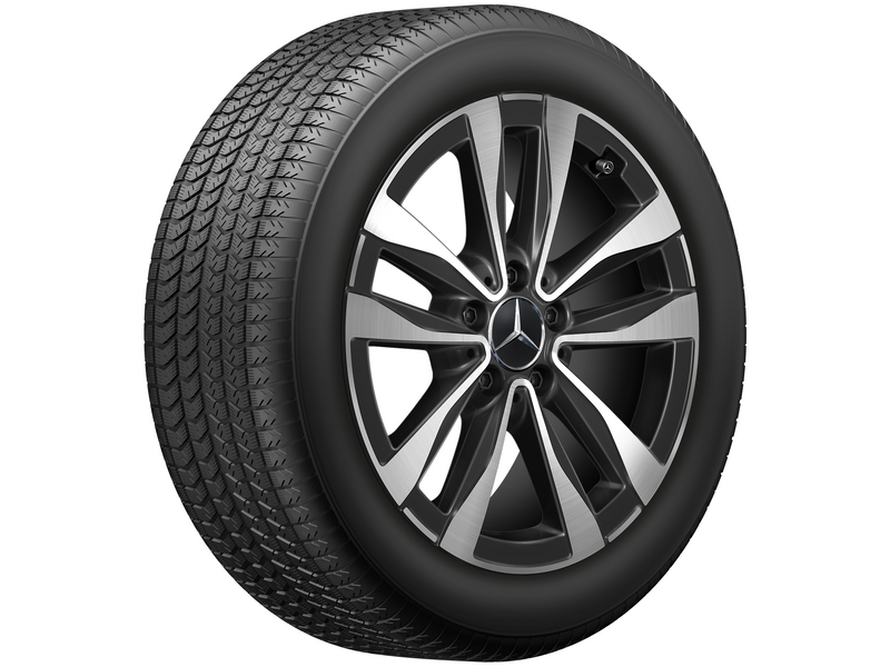 5-twin-spoke wheel, Aero, 43.2 cm (17-inch), high-sheen, C-Class, 245/45 R17/, black, A20640161007X23