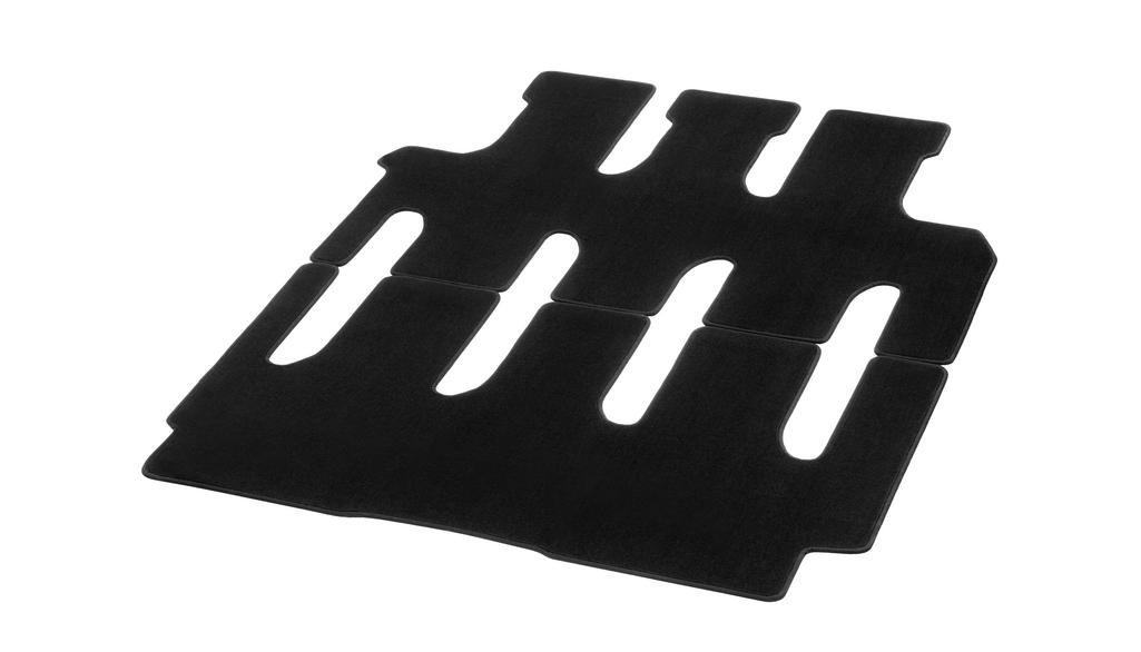 Velour mats, passenger compartment, with single rail, 1 sliding door, 2-piece, V-Class/EQV/Vito/eVito, black, A4476805602