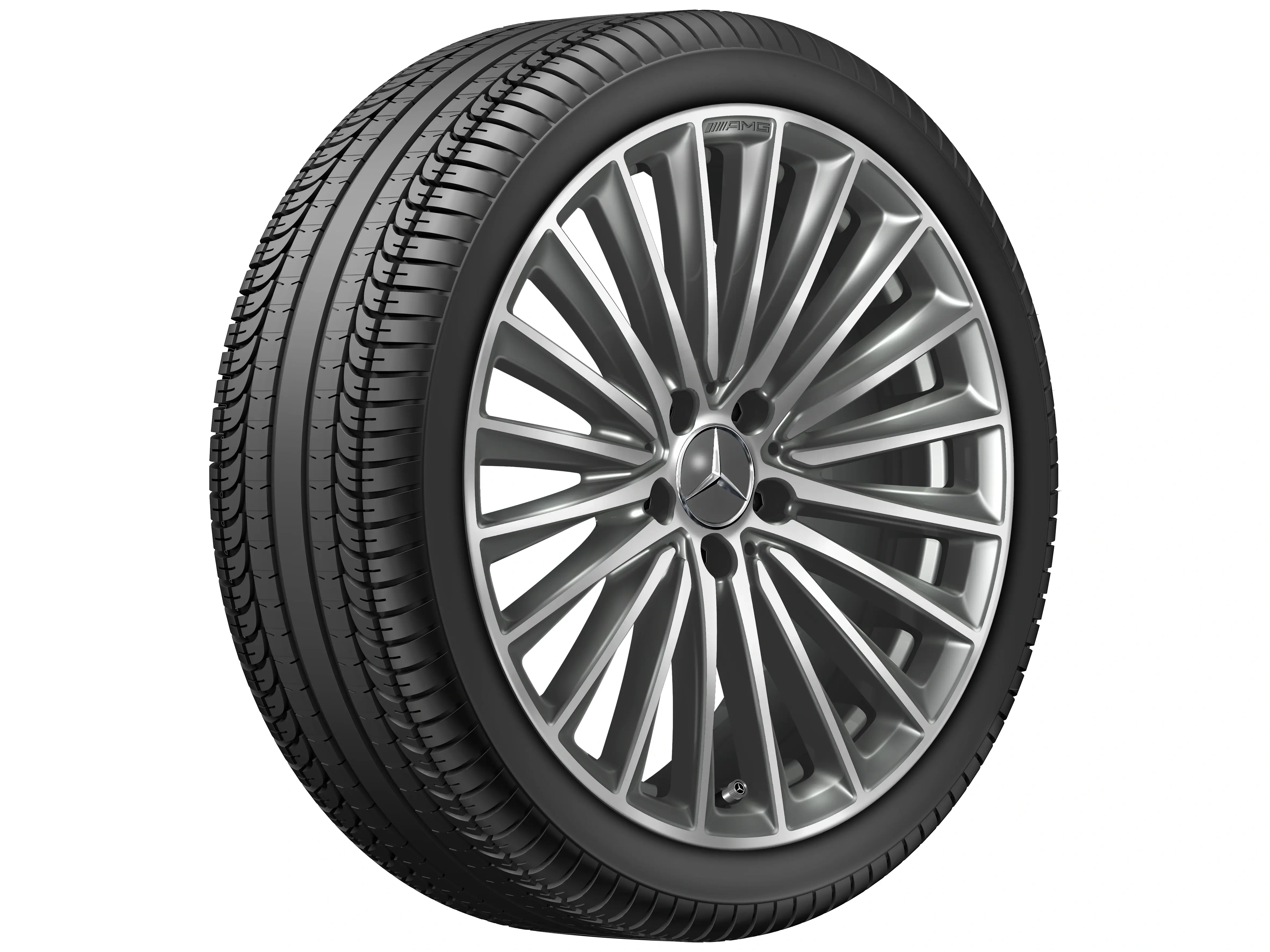 AMG multi-spoke wheel, 48.3 cm (19-inch), high-sheen, gray Himalaya, aluminum, A20640101017X21