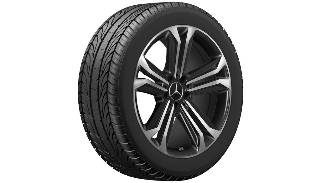 5-twin-spoke wheel, 48.3 cm (19-inch), high-sheen, S-Class, 285/40 R19/, black, A22340150007X23