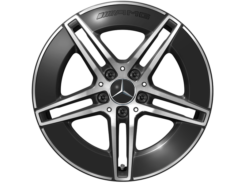 AMG 5-Doppelspeichen-Rad, 45,7 cm (18 Zoll), glanzgedreht, CLE, 275/40 R18/, schwarz, A23640148007X23