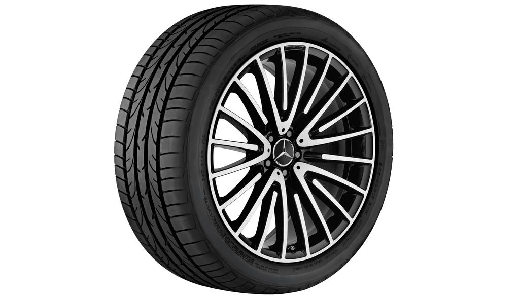 AMG-dubbelspaaksvelg, 55,9 cm (22 inch), hoogglans, GL-GLS, 285/40 R22/, zwart, A16640133007X23