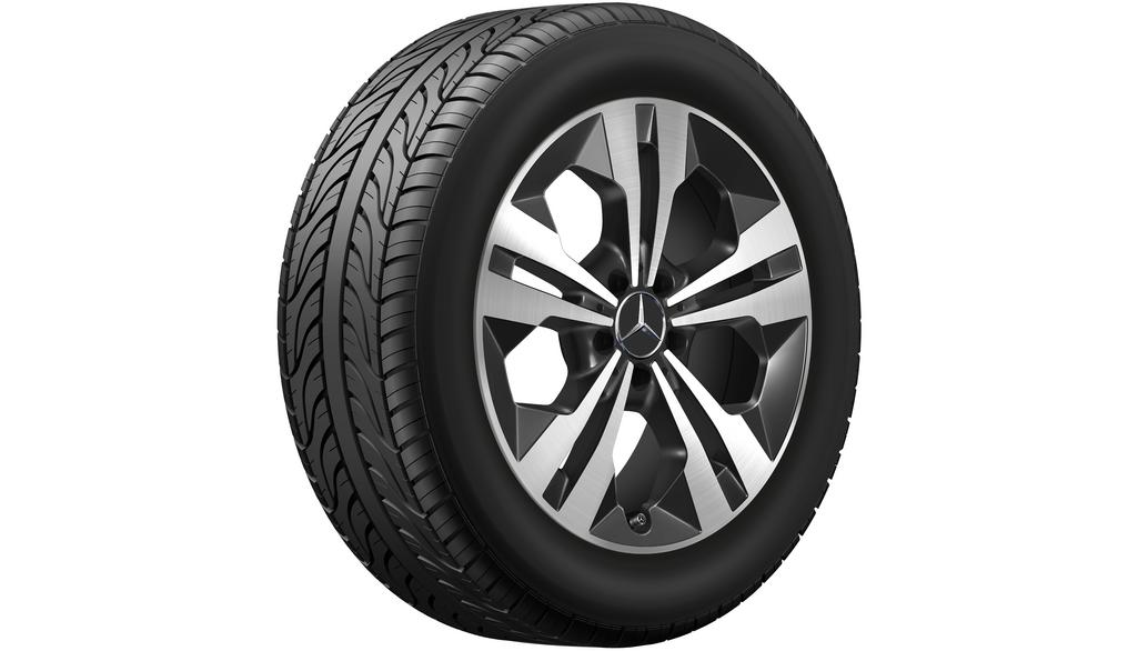 5-dubbelspaaks velg Aero zwart gepolijst, Michelin, Primacy 4 MO, 235/55 R18 100W, zomer, Q440651510140