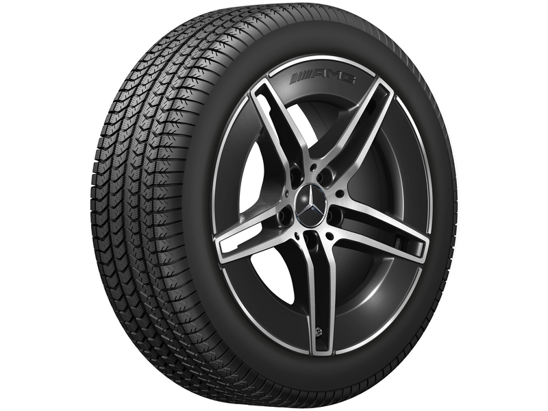 AMG 5-twin-spoke wheel, gloss black, Michelin, Pilot Alpin PA4 MO, 245/45 R18 100V XL, winter, Q440141512450