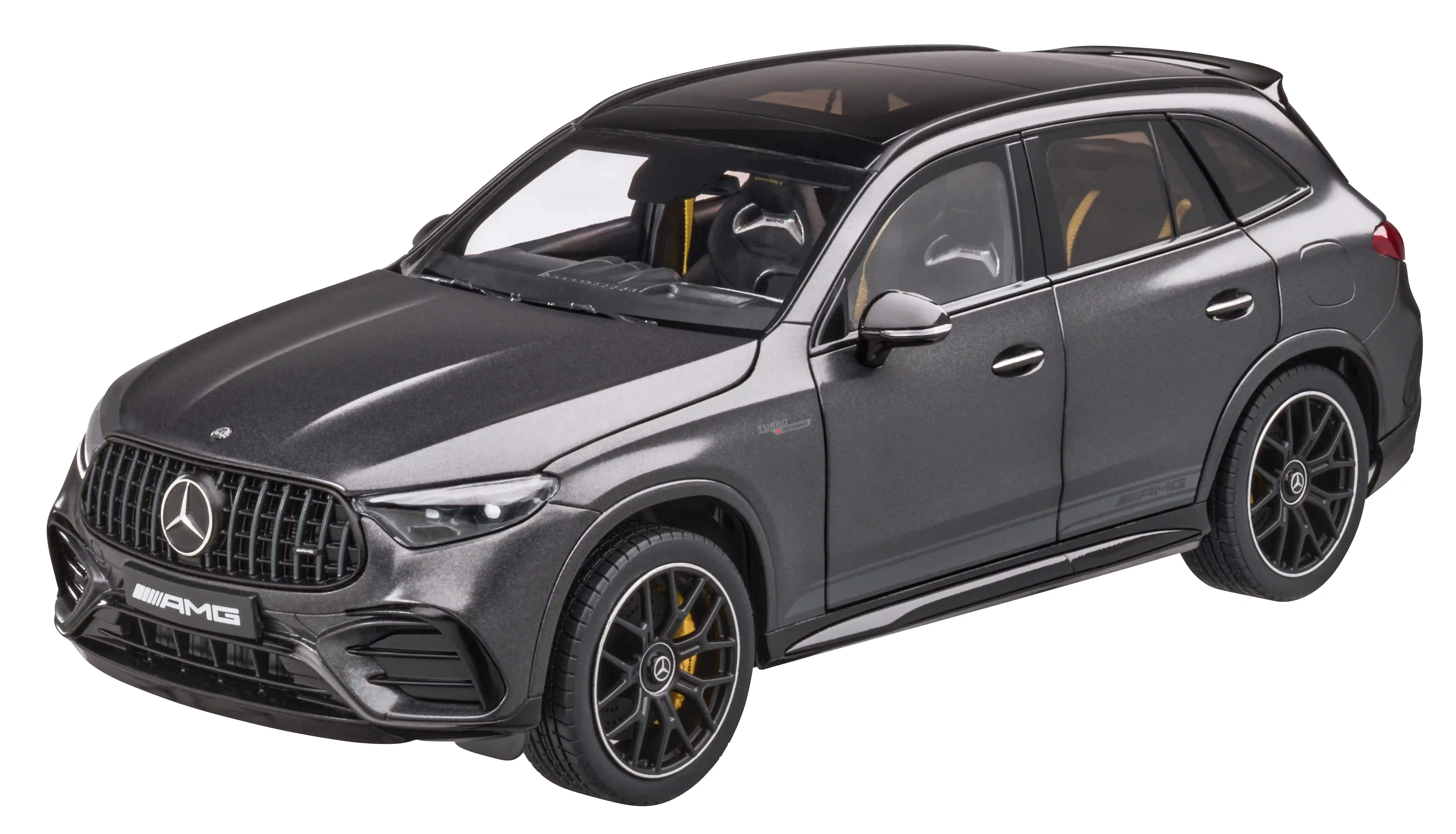 Modellauto: Mercedes-AMG GLC 63, S E PERFORMANCE, X254, edition #1, graphitgrau magno, NZG, 1:18, B66961523