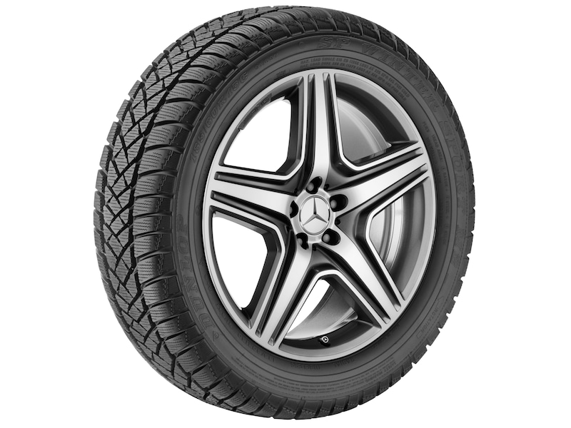 AMG 5-spoke wheel, titanium gray, Dunlop, SP WINTER SPORT 3D MO, 255/45 R20 105V XL, winter, Q4403012105900J2022