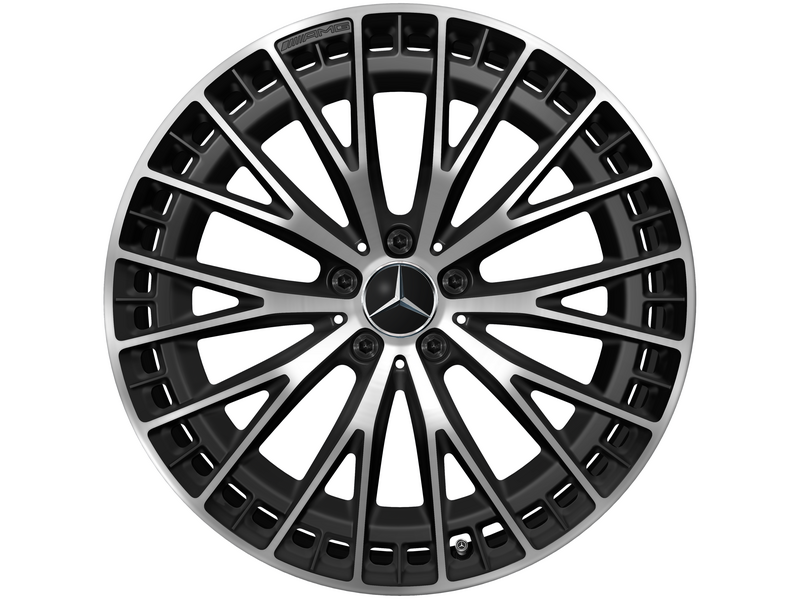 AMG Vielspeichen-Rad, 53,3 cm (21 Zoll), glanzgedreht, EQE, 295/30 R21/, schwarz matt, A29540130007X36