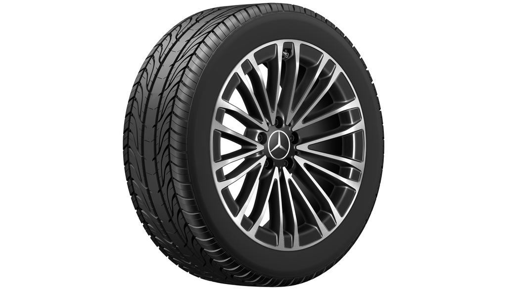 Cerchio a 10 doppie razze, 48,3 cm (19 pollici), lucido, Classe S, 285/40 R19/, nero, A22340134007X23 Cerchio a 10 doppie razze, 48,3 cm (19 pollici), lucido, Classe S, 285/40 R19/, nero, A22340134007X23