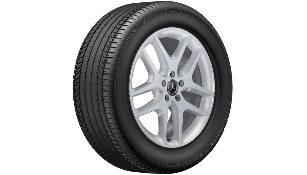 5-dubbelspaaks velg, 48,3 cm (19 inch), GLS, 275/55 R19/, vanadiumzilver, A16740106007X45 5-dubbelspaaks velg, 48,3 cm (19 inch), GLS, 275/55 R19/, vanadiumzilver, A16740106007X45