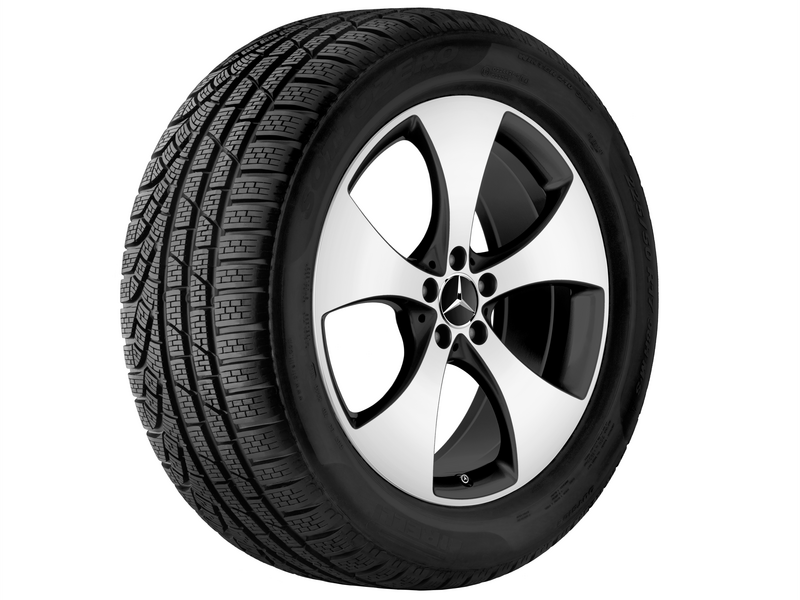 5-spoke wheel, 50.8 cm (20-inch), high-sheen, GLC/ E-Class, 255/45 R20/, black, A25340113007X23