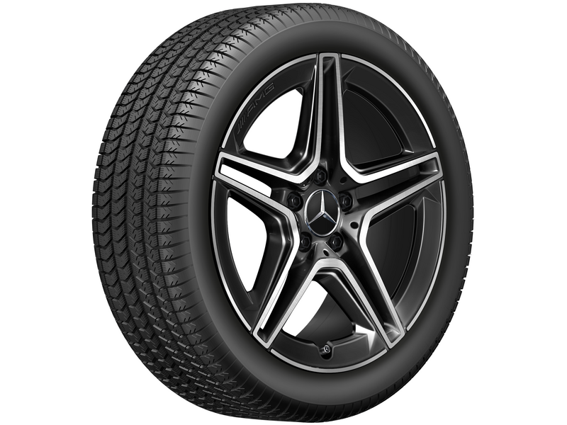 AMG 5-twin-spoke wheel, 45.7 cm (18-inch), high-sheen, CLA, 235/40 R18/, black, A11840102007X23