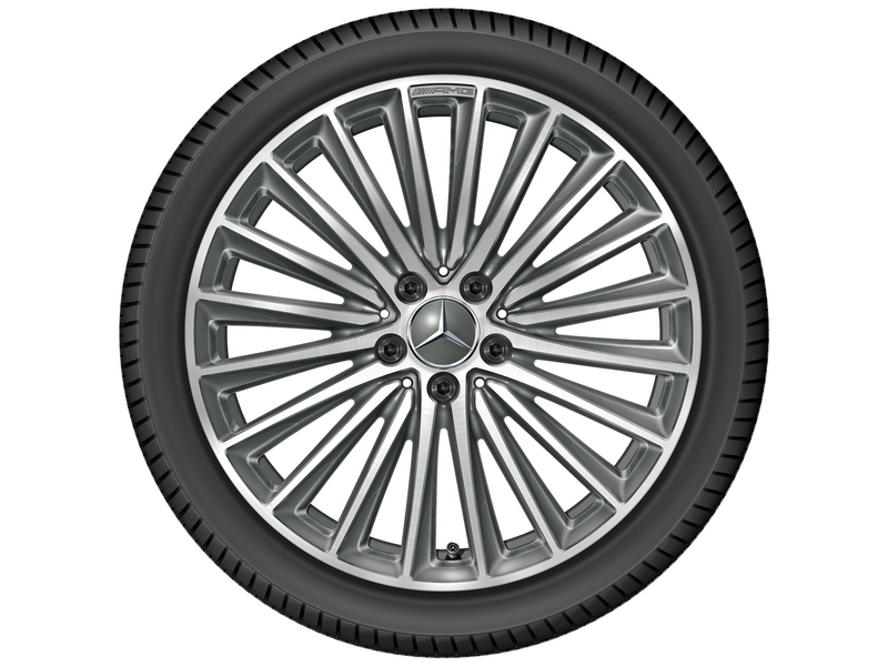 AMG Vielspeichen-Rad, 48,3 cm (19 Zoll), glanzgedreht, C-Klasse, 225/40 R19/, titangrau, A20640119007X21