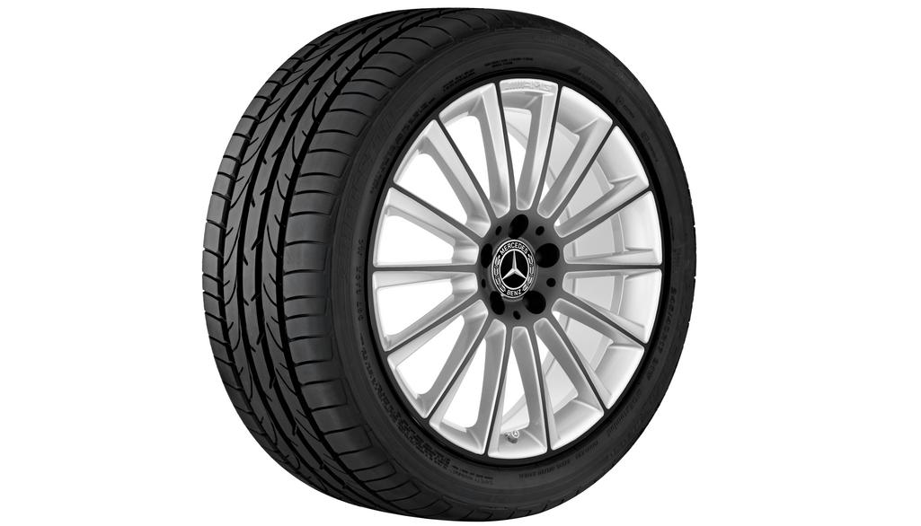 AMG Vielspeichen-Rad, 48,3 cm (19 Zoll), Felgenhorn glanzgedreht, GLA, 235/45 R19/, weiß, A15640128009Y55 AMG Vielspeichen-Rad, 48,3 cm (19 Zoll), Felgenhorn glanzgedreht, GLA, 235/45 R19/, weiß, A15640128009Y55