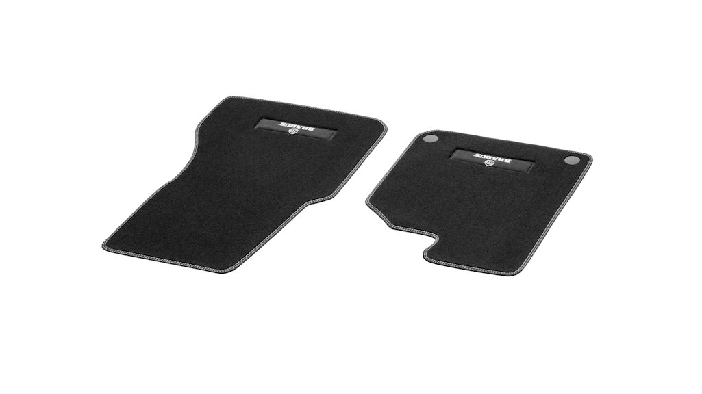 BRABUS Velours-Fußmatten, smart, schwarz, silberfarben, A45368081041B55