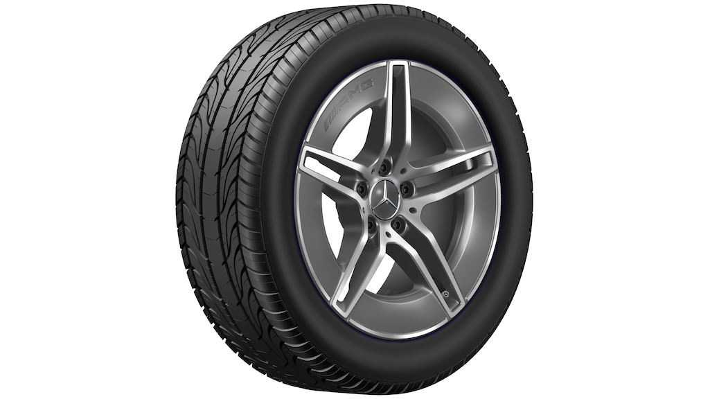 AMG 5-twin-spoke wheel, tantalum gray, Bridgestone, Blizzak LM005 MO, 225/55 R18 102H XL, winter, Q440141911710