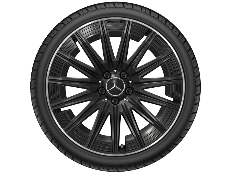 AMG Vielspeichen-Rad, 50,8 cm (20 Zoll), Felgenhorn glanzgedreht, CLE, 245/35 R20/, schwarz, A23640123007X72