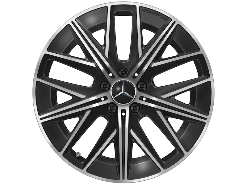 Mercedes-Benz Original Winter-Komplettrad AMG 5-Doppelspeichen Schwarz Glanzgedreht , Michelin, Pilot Alpin 5 MO, 255/45 R19 104 H XL, Winter, Q440141515000