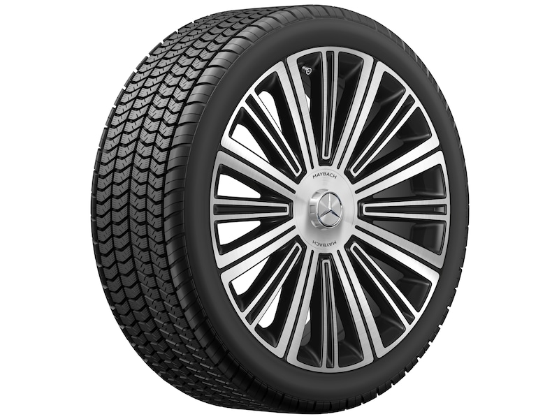 Mercedes-Benz Original Winter-Komplettrad Mehrspeichen mit Zusatzspeichen schwarz glanzgedreht , Michelin, Pilot Alpin 5 SUV MO1, 285/45 R22 114 V XL, Winter, Q440141515170