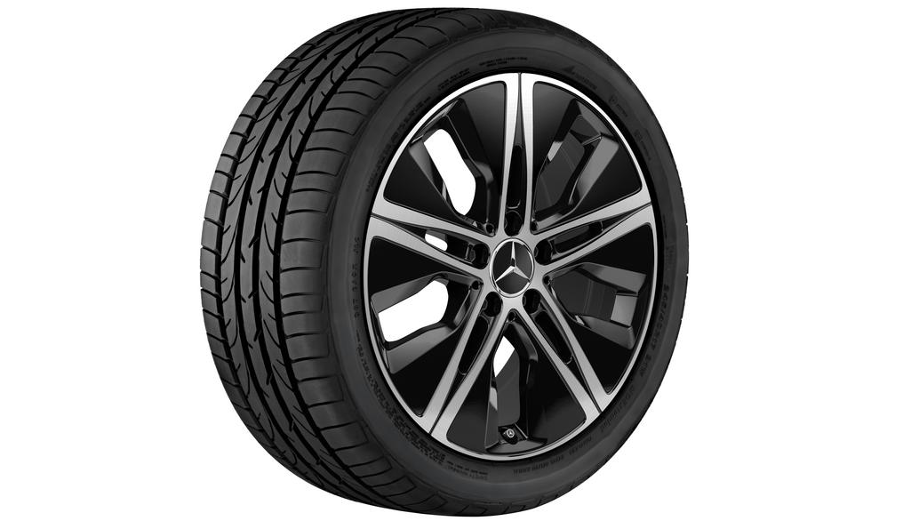 5-gaats velg, Aero, 45,7 cm (18 inch), hoogglans, CLA/B-Klasse/A-Klasse, 225/45 R18/, zwart, A17740105007X23 5-gaats velg, Aero, 45,7 cm (18 inch), hoogglans, CLA/B-Klasse/A-Klasse, 225/45 R18/, zwart, A17740105007X23