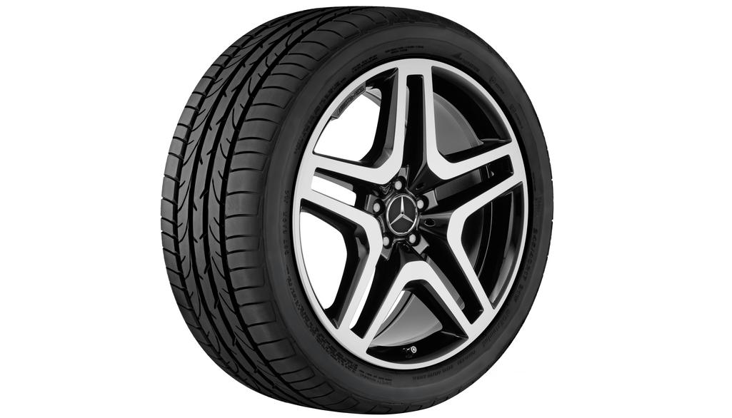 AMG 5-dubbelspaaks velg, 53,3 cm (21 inch), hoogglans, GL-GLS/ M-GLE-Klasse, 295/40 R21/, zwart, A16640125027X23