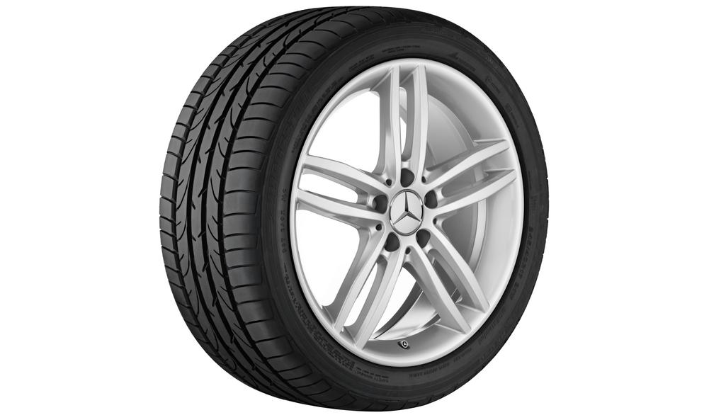 5-twin-spoke wheel, 45.7 cm (18-inch), SLK-SLC, 225/40 R18/, vanadium silver, A17240111027X45