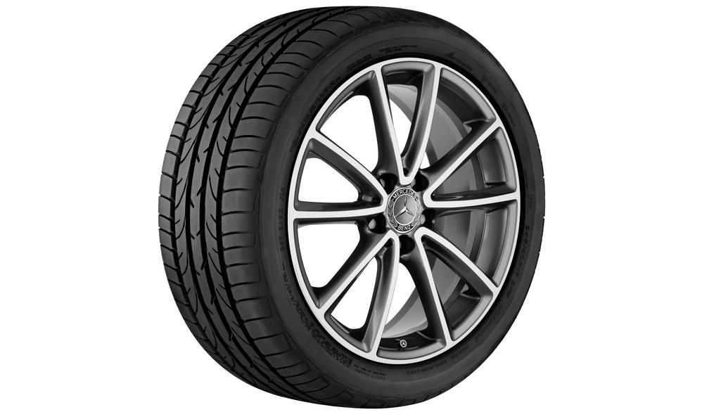 5-dubbelspaaks velg, 45,7 cm (18 inch), hoogglans, SLK-SLC, 245/35 R18/, tremolit-metallic, A17240121007X44