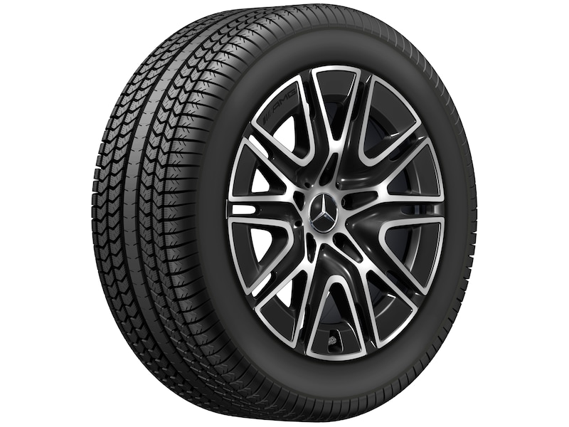 AMG 5-Doppelspeichen-Rad Schwarz Glanzgedreht, Falken, Eurowinter HS02 Pro MO, 275/50 R20 113V XL, Winter, Q440303910030