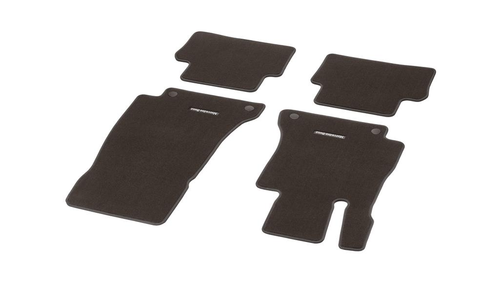 Tappetini in velluto CLASSIC, set da 4 pezzi, Classe E, marrone espresso, A21368085018T85