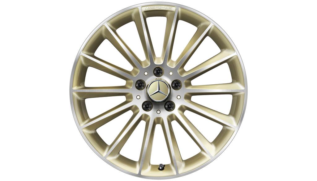 AMG multi-spoke wheel, 48.3 cm (19-inch), high-sheen, A-Class, 235/35 R19/, gold-colored, A17740119001X62
