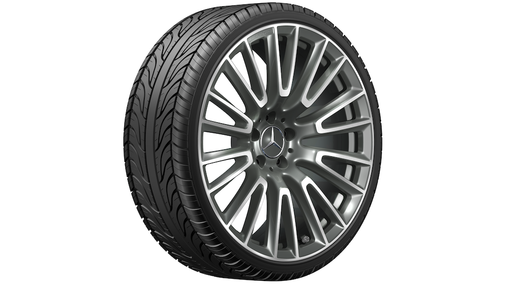 AMG light-alloy wheel, 10-twin-spoke design, 50.8 cm (20-inch), high-sheen, E-Class, 265/40 R20/, gray Himalaya, A21440115007X21