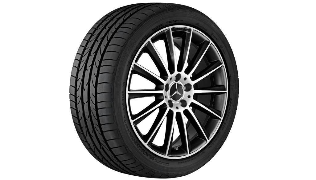 AMG Vielspeichen-Rad, 55,9 cm (22 Zoll), glanzgedreht, GLE, 325/35 R22/, schwarz, A29240119007X23