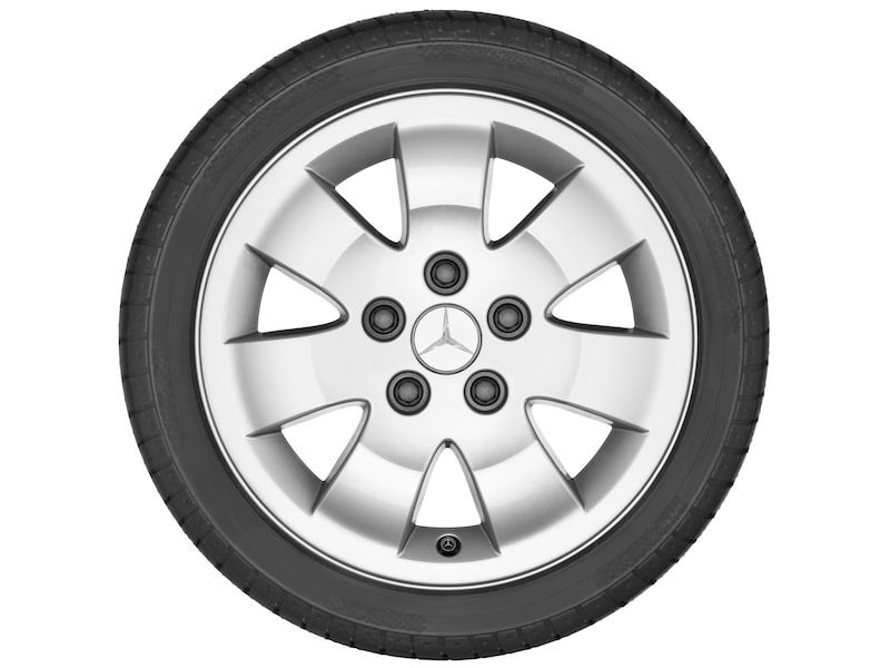 7-spoke wheel silver, Continental, ContiWinterContact TS 850, 195/65 R15 95T XL, Winter, Q4401911103900J2022